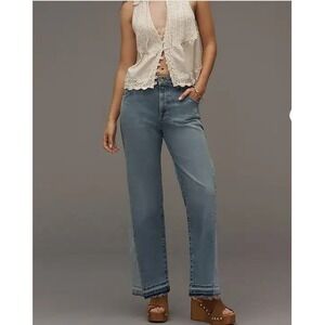 NWT FIDELITY DENIM-BRITT High Rise Crop Wide Leg Size 26 Quiet luxury